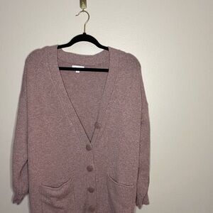 LC Lauren Conrad Mauve Cardigan Sweater